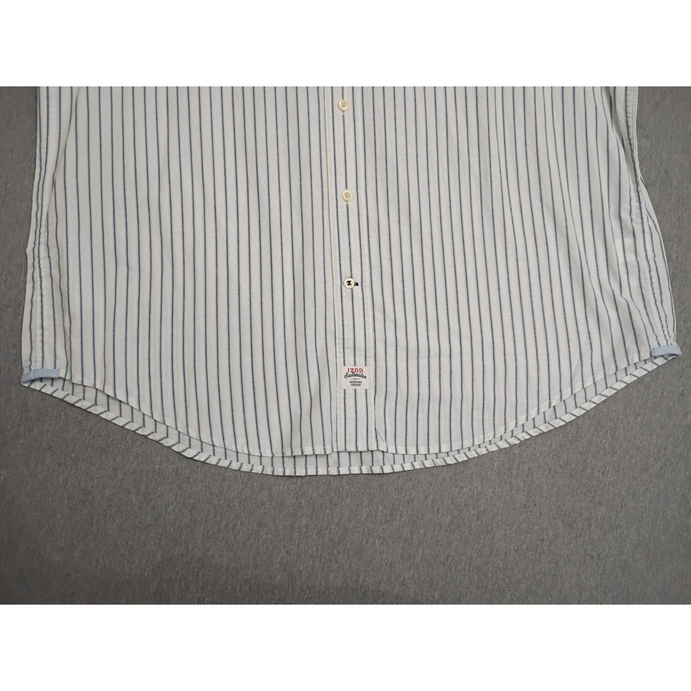 IZOD Saltwater Newport Oxford Shirt Mens XXL Blue White Striped Button Down NWT - Picture 10 of 10